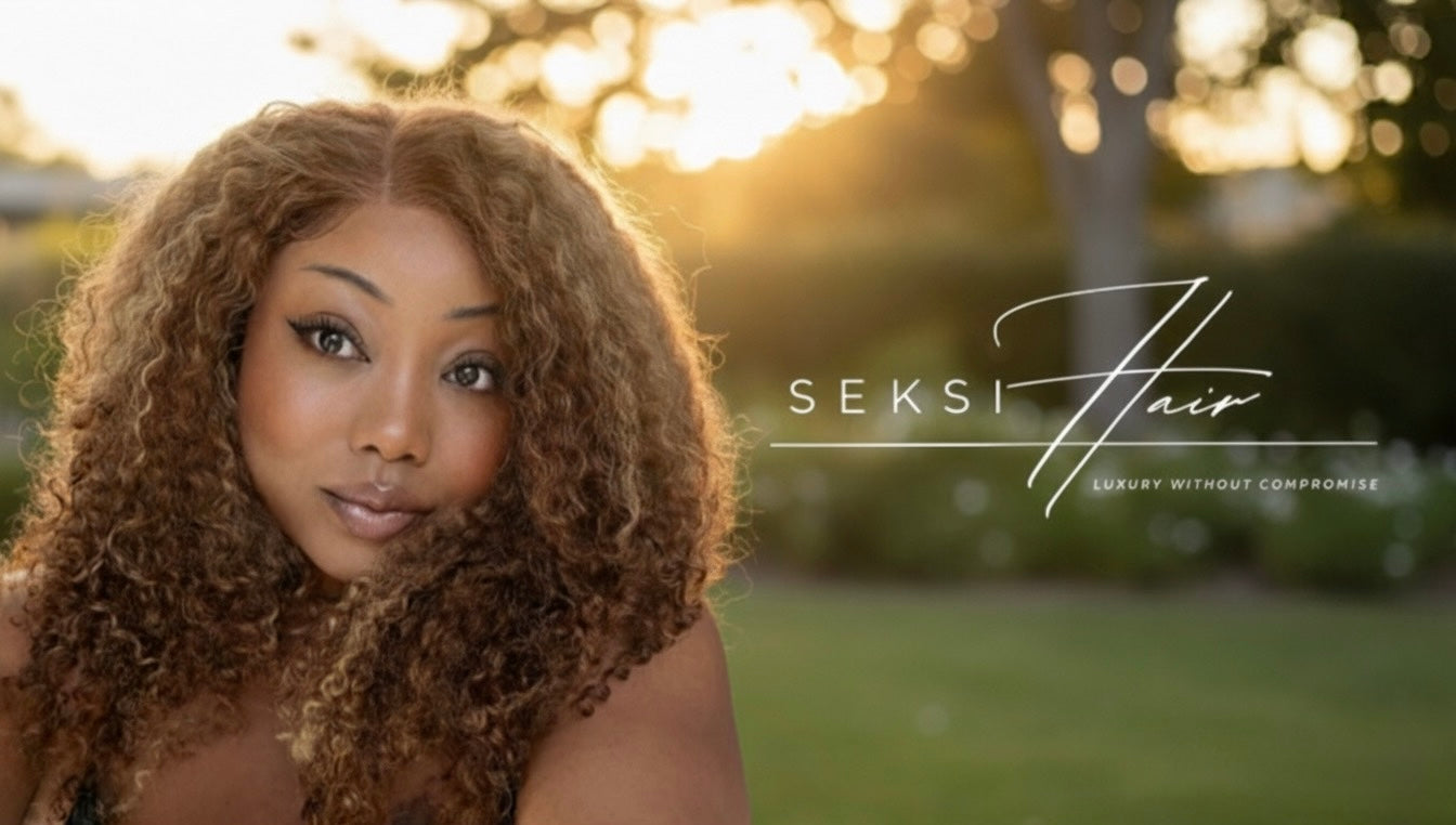 Natural Curly Ready-to-Wear Glueless Blonde Highlight Wig